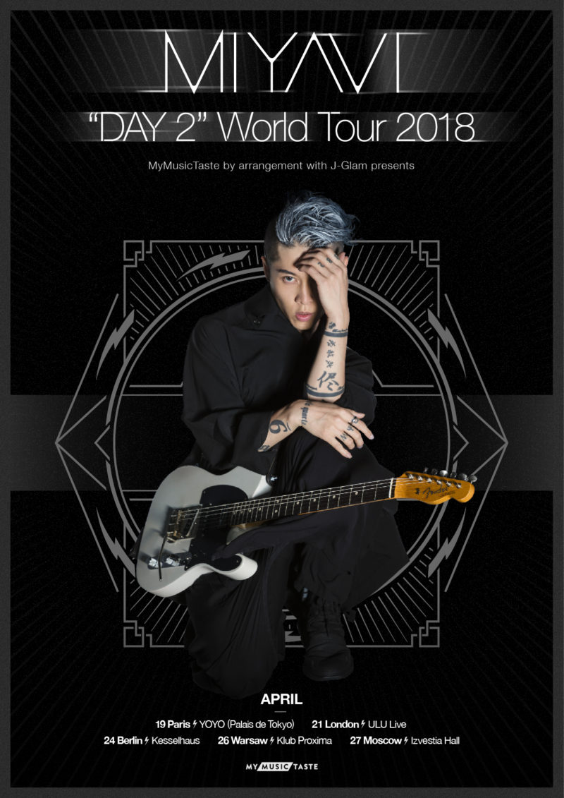 MIYAVI sera de retour à Paris le 19 avril au YOYO (Palais de Tokyo